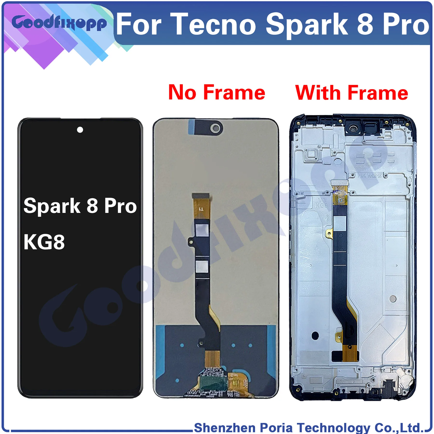 

Для ЖК-дисплея Tecno Spark 8 Pro KG8 Spark8Pro