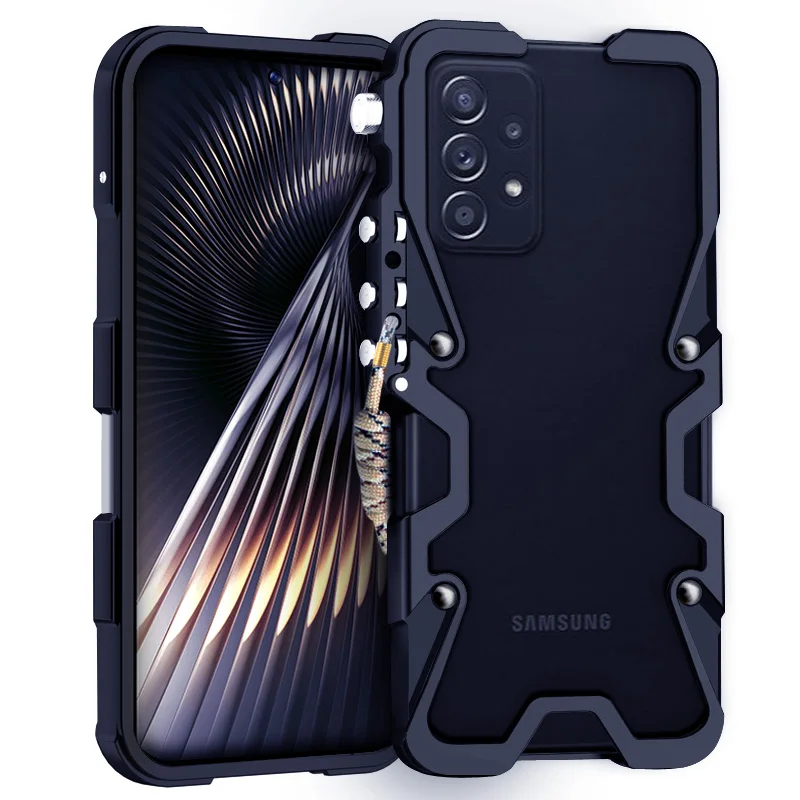 Pantser Schroef Metalen Frame Schokbestendige Hoes Voor Samsung Galaxy A54 A53 A52 A25 A15 5G 4G Aluminium Bumper Hoesjes Fundas