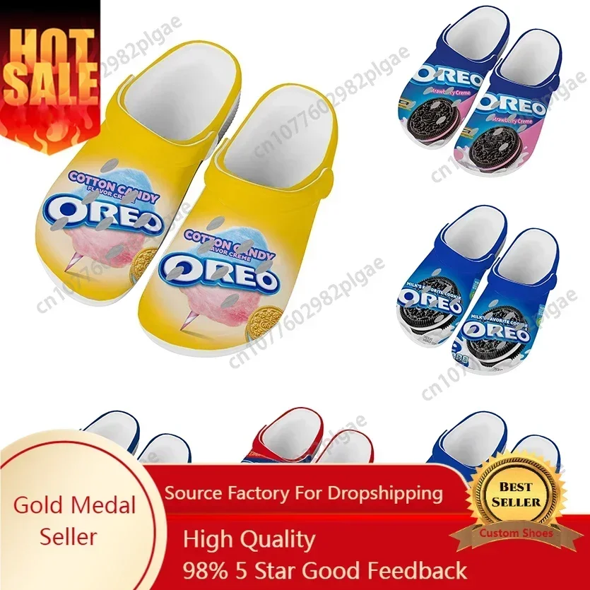 

Funny Snack Oreo Cookie Dessert 3D Print Men Women Clogs Slippers Kid Shoes EVA Ligtweight Sandals Summer Beach Outdoor-2