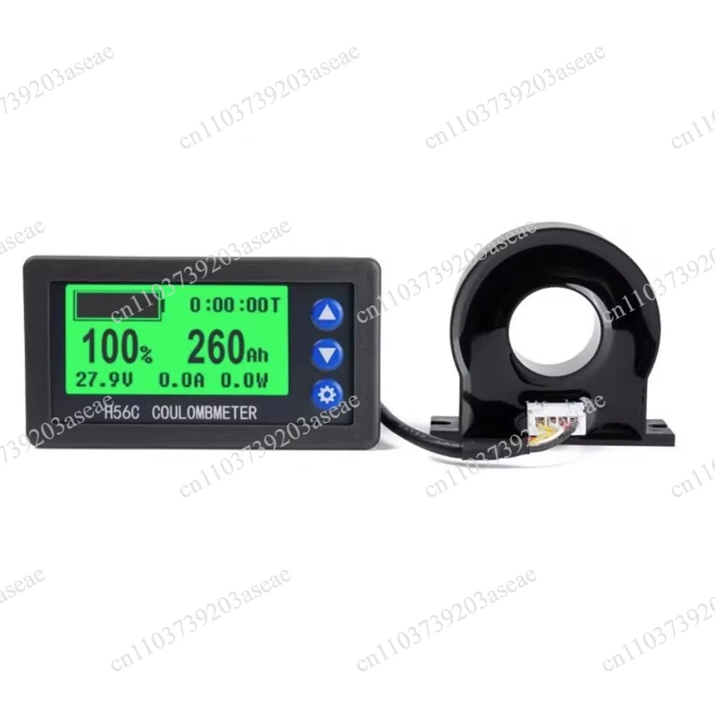 H56C DC 9-100V 200A Battery Monitor Hall Coulomb Meter Lithium Lead-Acid Battery Capacity LCD Display