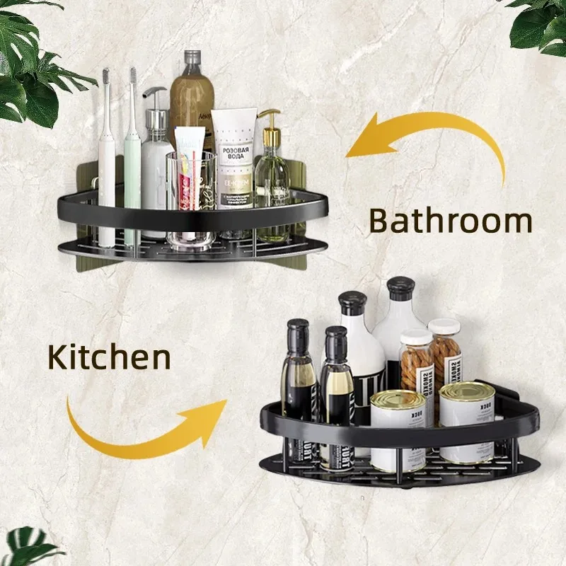 Bathroom Shelves No-drill Wall Mount Corner Shower Shelf Storage Rack Holder for Shampoo Makeup Organizer Bathroom Accessories