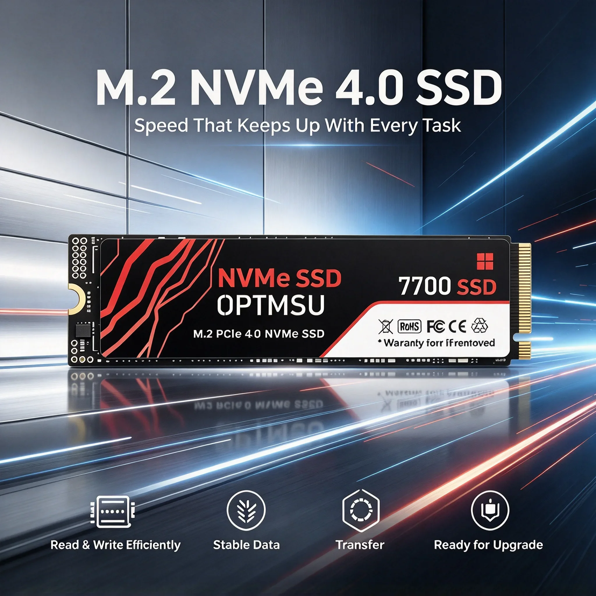 7700 NVMe M2 SSD M.2 2280 PCIe 3.0x4 Internal Solid State Disk 500GB 1TB 2TB Drive for Laptop Desktop PC System Boot Media Docum