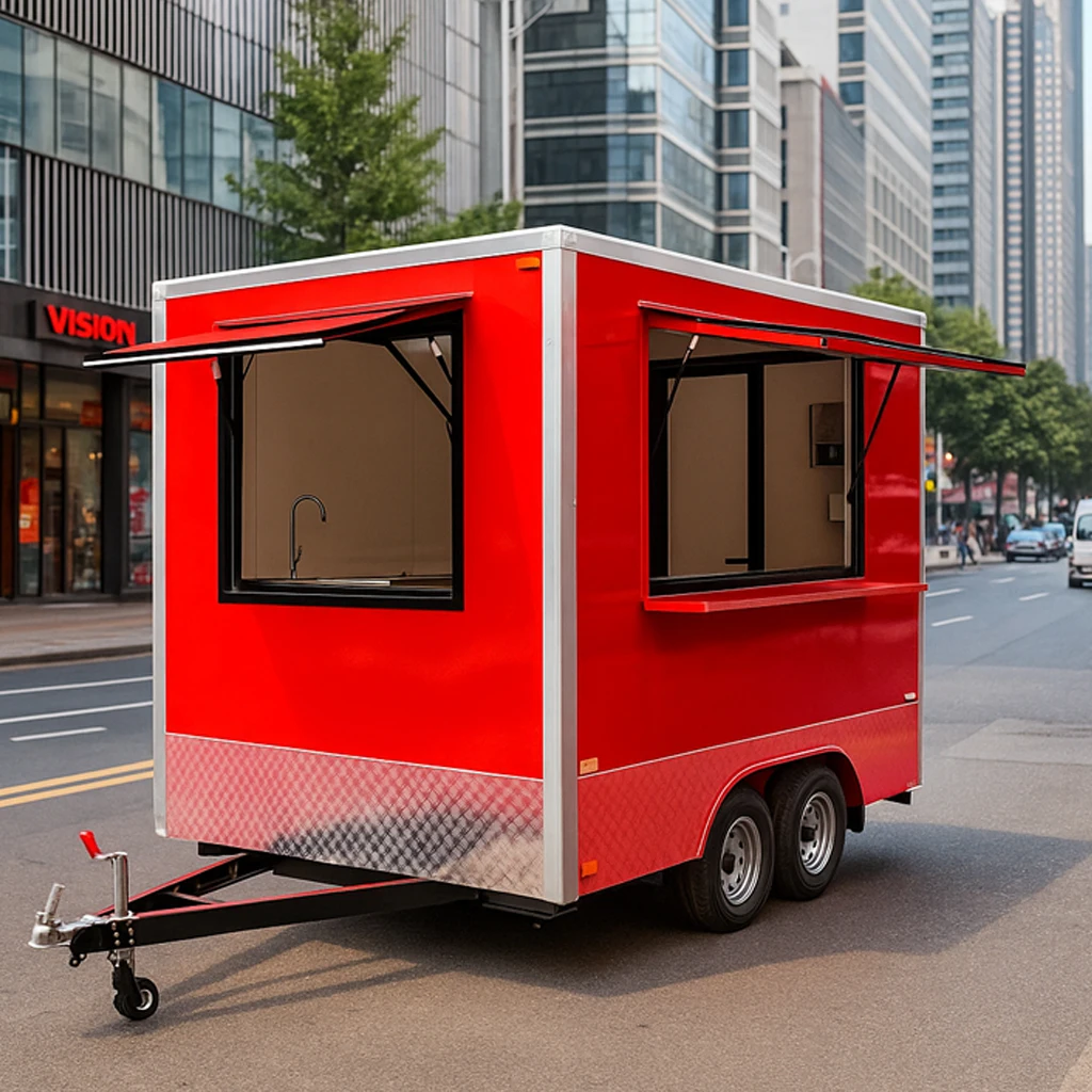 

Electric Mobile Food Truck and Food Trailer Van for Coffee Hot Dog Ice Cream and Snack Vending with Full Kitchen