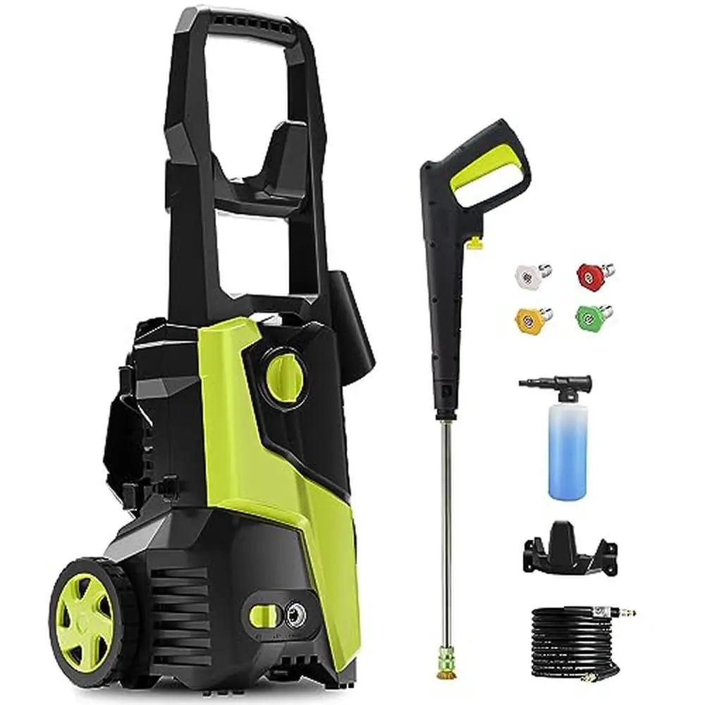 

Electric Power Washer 4000 PSI 2.5GPM Total Stop System 4 Nozzles 25FT Hose Soap Tank Car Cleaning Kit