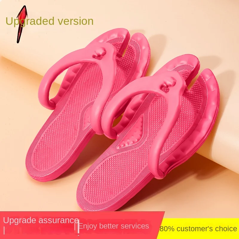 Travel and Business Trip Portable Folding Couple Beach Flip Flops, Hotel Shower Anti Slip Slippers