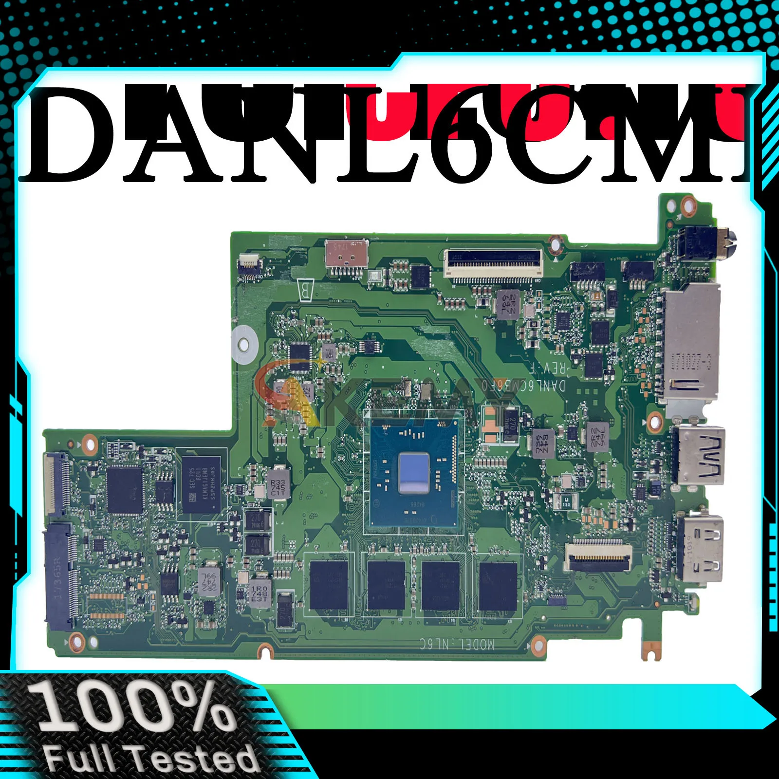 

Laptop Motherboard DANL6CMB6F1 For Lenovo N23 Chromebook With N3060 N3160 CPU 4GB RAM 16GB 32GB SSD 100% Fully Tested