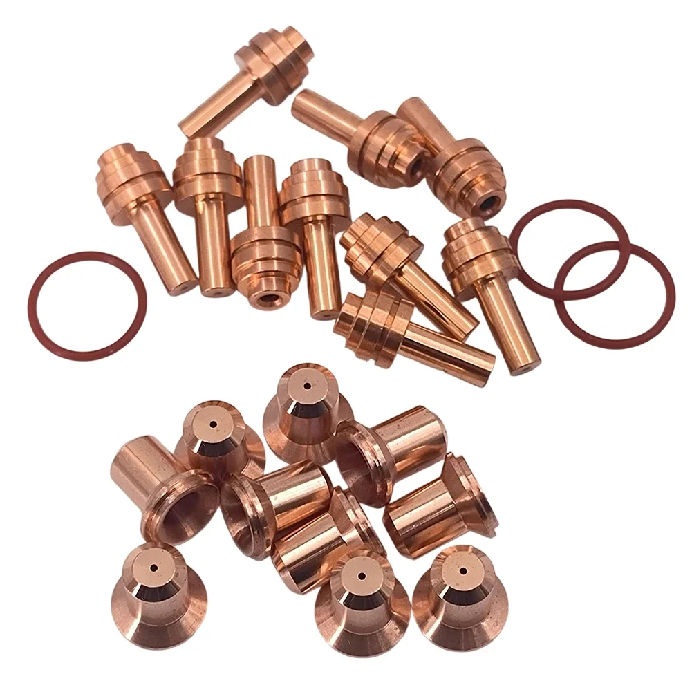 1Set Plasma Cutting Kit Electrode Tip O-Ring ICE-25C ICE-27C For Hobart Airforce 400 Cutter 23pcs Power Tool Accessories