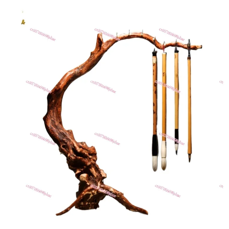 Log Root Carving Ornament Natural Random Tree Root Log Tea Ceremony Zen Pen Hanging Base Living Room Decoration Crafts