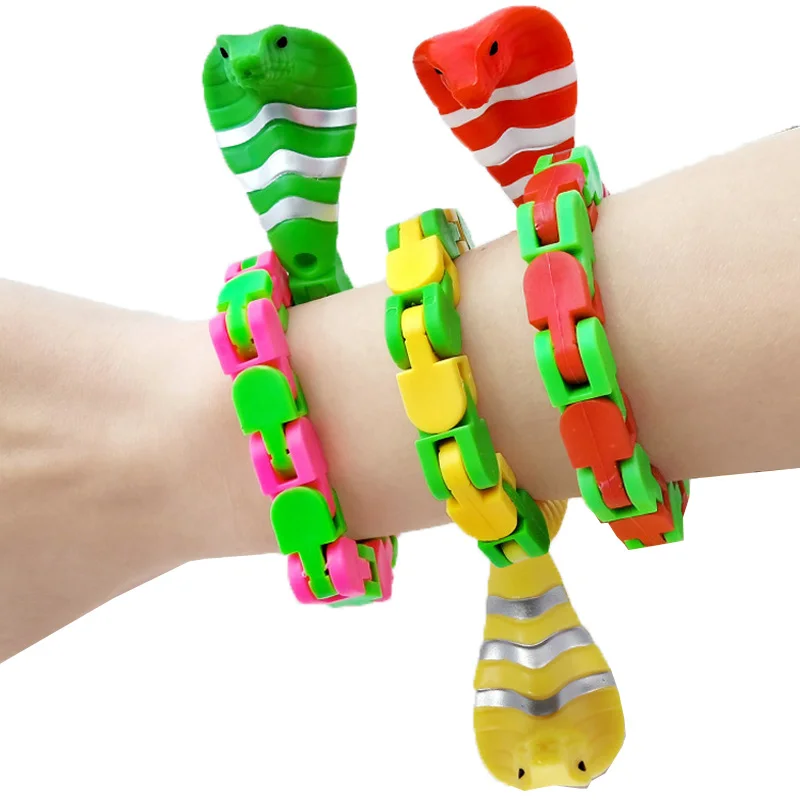 Chain Snake Versatile Mechanical Fingertip Rotating Hand Ring Snake Stress Relief Fidget Toy for Kids Aduls Autism Decompression