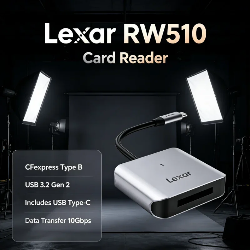 lexar-rw510-cfe-type-b-reader-usb-32-gen2-8k-10gbps-usb-type-c-card-reader-cfexpress-card-reader-for-data-transfer