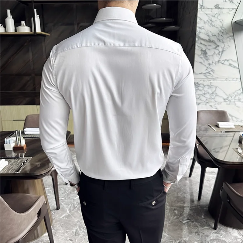 gothic white dress shirt men RTA | PARLAN | turn down collar gothic white shirt sold on