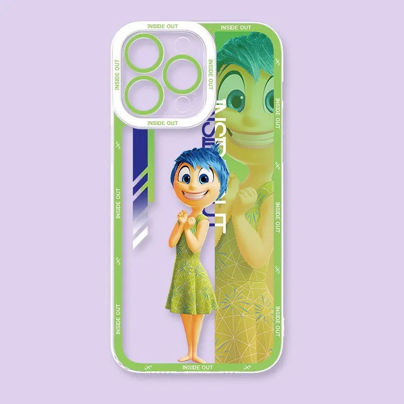 Case For iPhone 16 Pro Max 15 14 Plus 13 12 11 Pro XR XS X 8 7 SE 2020 Disney Inside Out 2 Sadness Clear Soft Silicone Cover