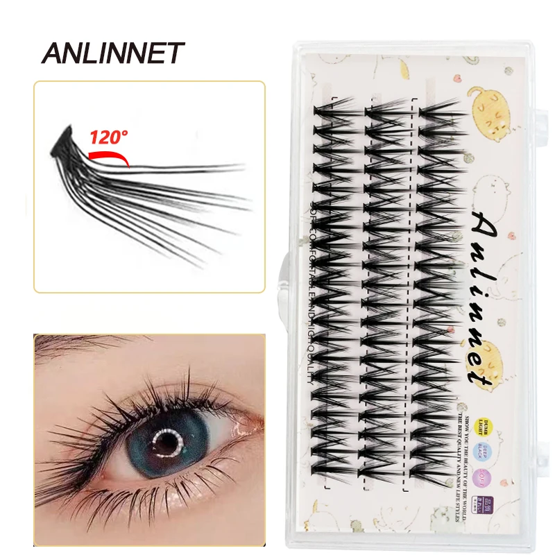 20D L Curl Cluster Eyelash Extensions Natural Soft Individual Lashes Makeup Tools Cilias Volume Premade Fans