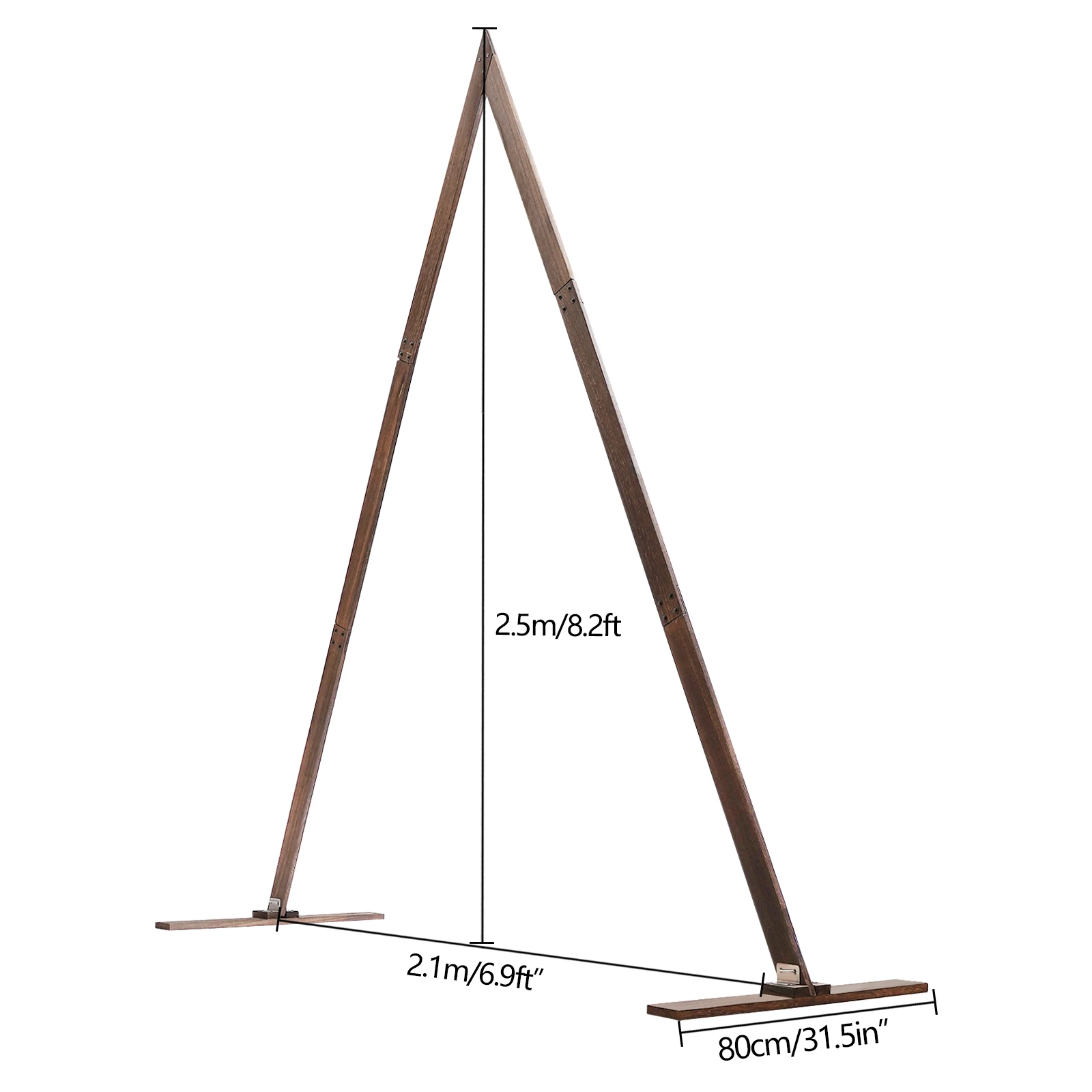 7x8ft Vintage Triangle Wood Wedding Arch Backdrop Flower Frame Stand Background Decoration Display