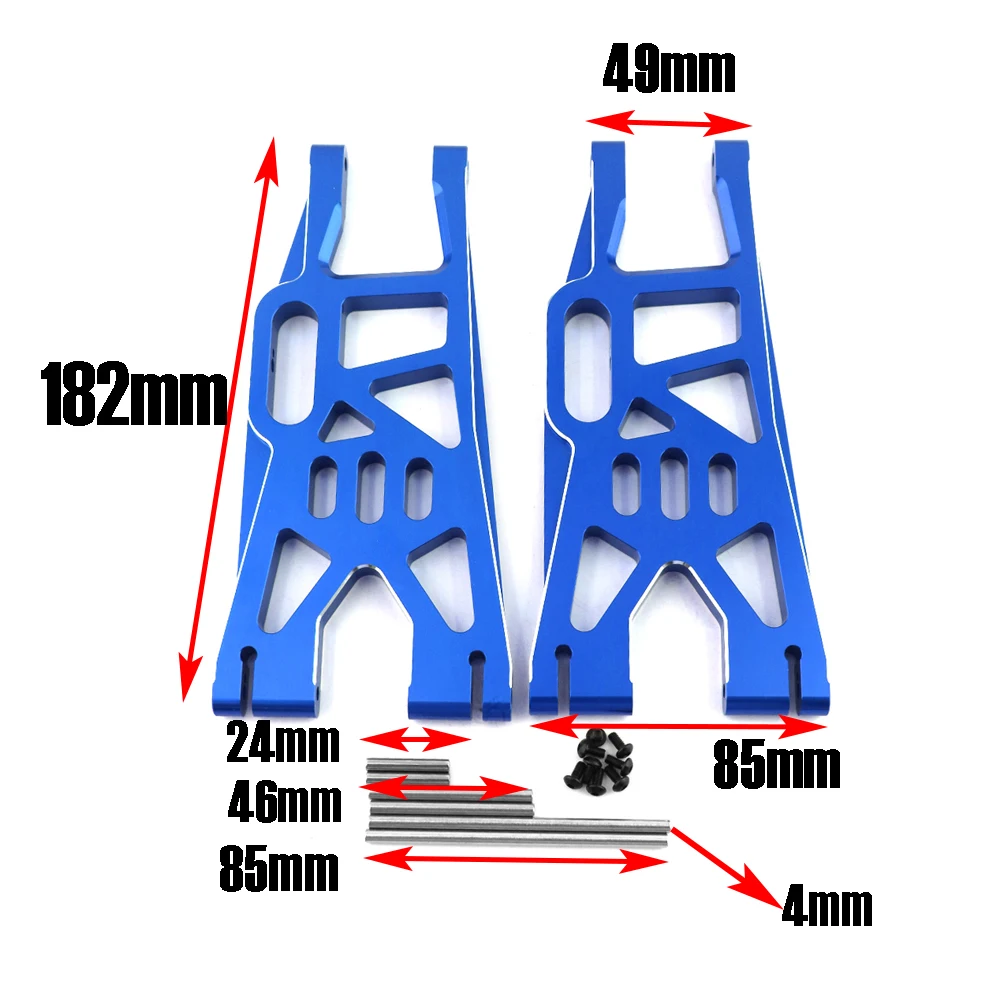 Brazo de suspensión inferior delantero y trasero de Metal para coche teledirigido, accesorios de piezas de mejora de camión monstruo, 2 piezas, para 1/5 Traxxas x-maxx Xmaxx 6S 8S RC