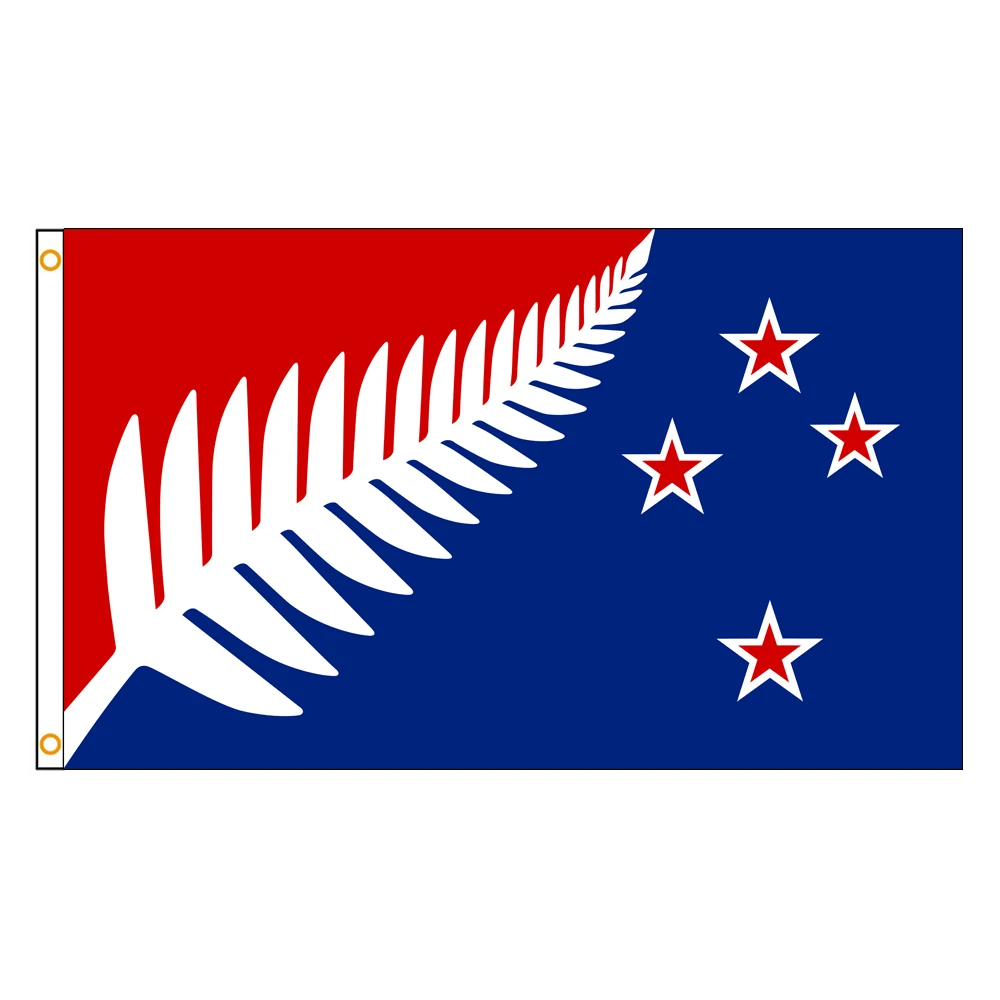 60×90 90x150 120×180CM New Zealand Lockwood Silver Fern Flag Polyester Printed Banner Tapestry For Decor