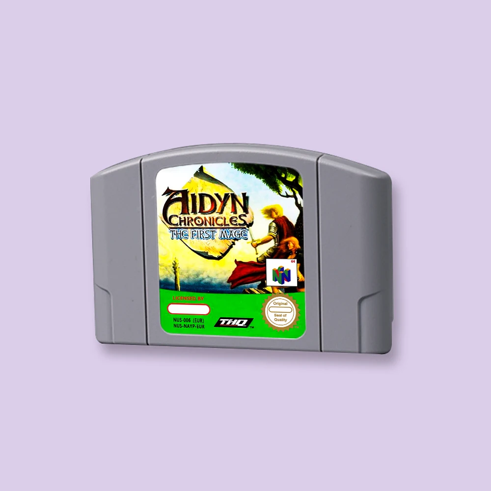 

for Aidyn Chronicles - The First Mage 64bit game card for USA NTSC version N64 video game console English language