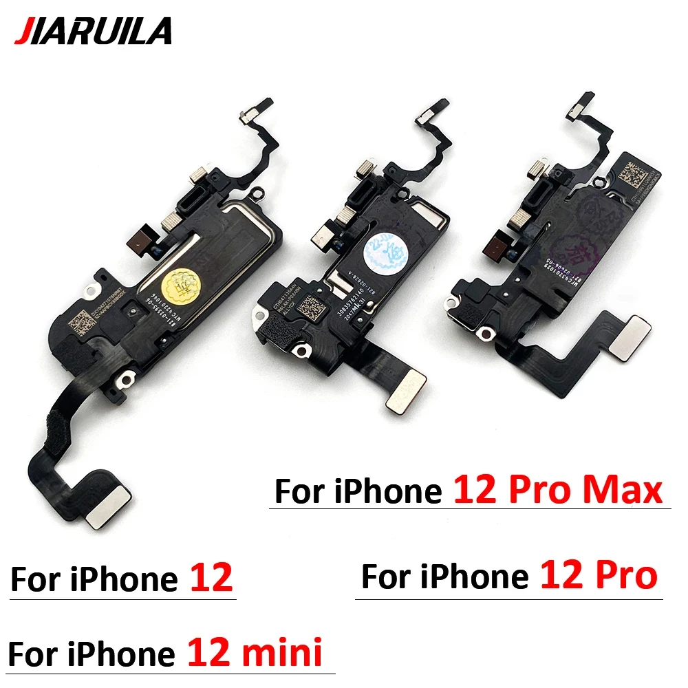 NEW Tested Ear Earpiece For IPhone 12 15 13 Pro Max 12 mini 14 Plus Proximity Light Sensor Earphone Speaker Flex Assembly