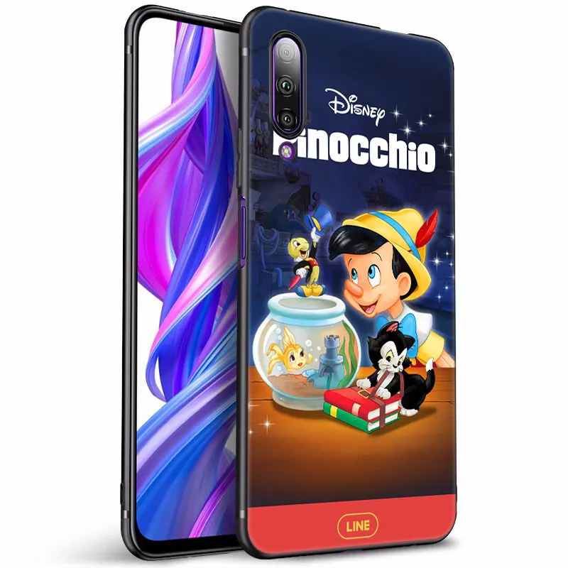 Disney Pinocchio Black Case For Huawei NOVA Y90 10 Pro 9Z Y9A Y7A Y5P Y6P Y7P Y8P Y5 Y6 Y7 Y9 Prime 2019 Y6S Y8S Y9S Cover