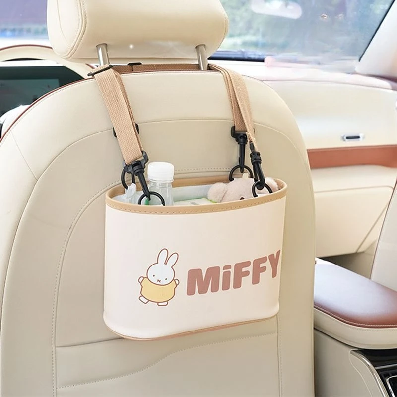 Cartoon Kawaii New Hanging Car Vehicle Mounted Chair Back Hanging Type Storage Bag Good Looks Decoration Large Capacity Miffy