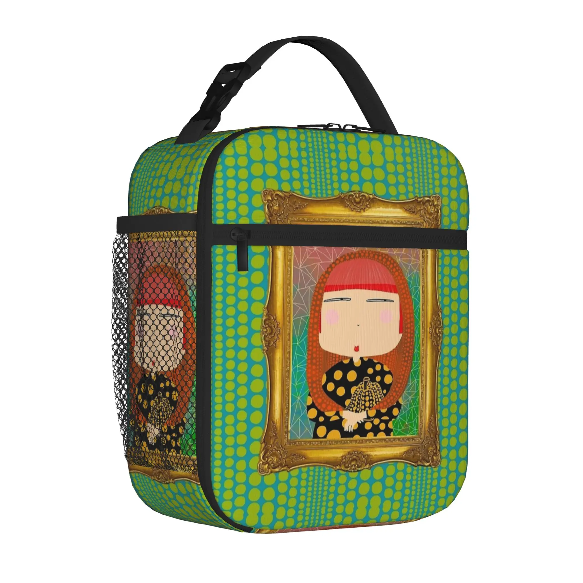 Y-Yayoi Kusama Thermal Insulated Lunch Bags for School  Portable Food Bag Cooler Thermal Food Box