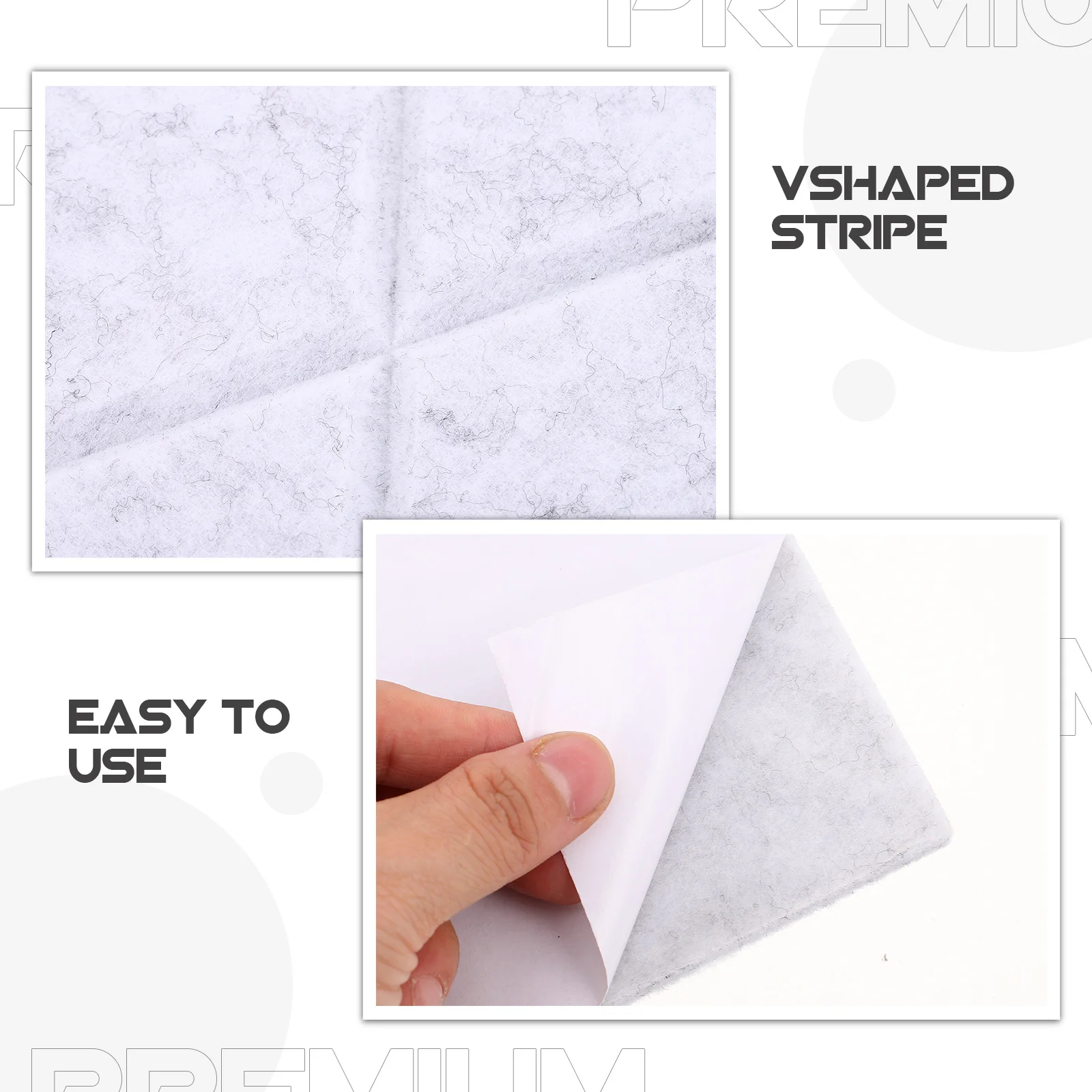 6 قطعة لوحة إعلانية من البوليستر على شكل حرف V تصميم شريطي عازل للصوت لبلاط الحائط لوحة مذكرة للمنزل والمكتب والفصول الدراسية