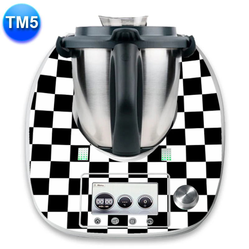 Apcym Vinilo Adhesivo para Thermomix TM5 Personalizado Ajedrez