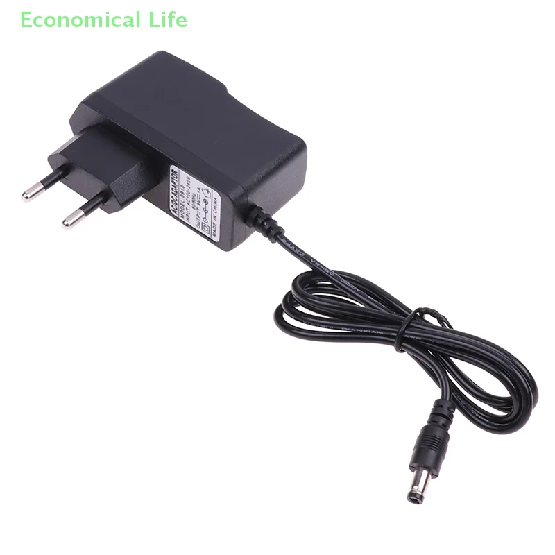 AC DC 9V 1A 1000ma Power Adapter Supply EU Plug Reverse Polarity Charger Adaptor AC 100V-240V Converter Negative Inside Switch