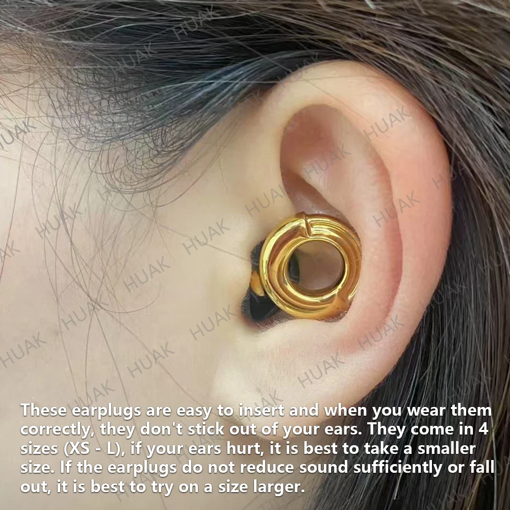 High-Fidelity Resin Ear Plugs - Reusable 8 Ear Tips in XS/S/M/L - Concerts & Festivals, Live Events, Musicians, DJs