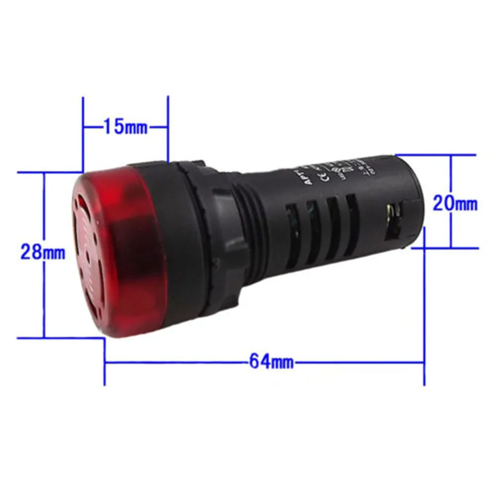 DC 12V DC 24V AC 110V AC 220V LED Active Buzzer AD16-22SM 22mm Panel Flash Signal Light Indicator Beeper Alarm Signal Lamp