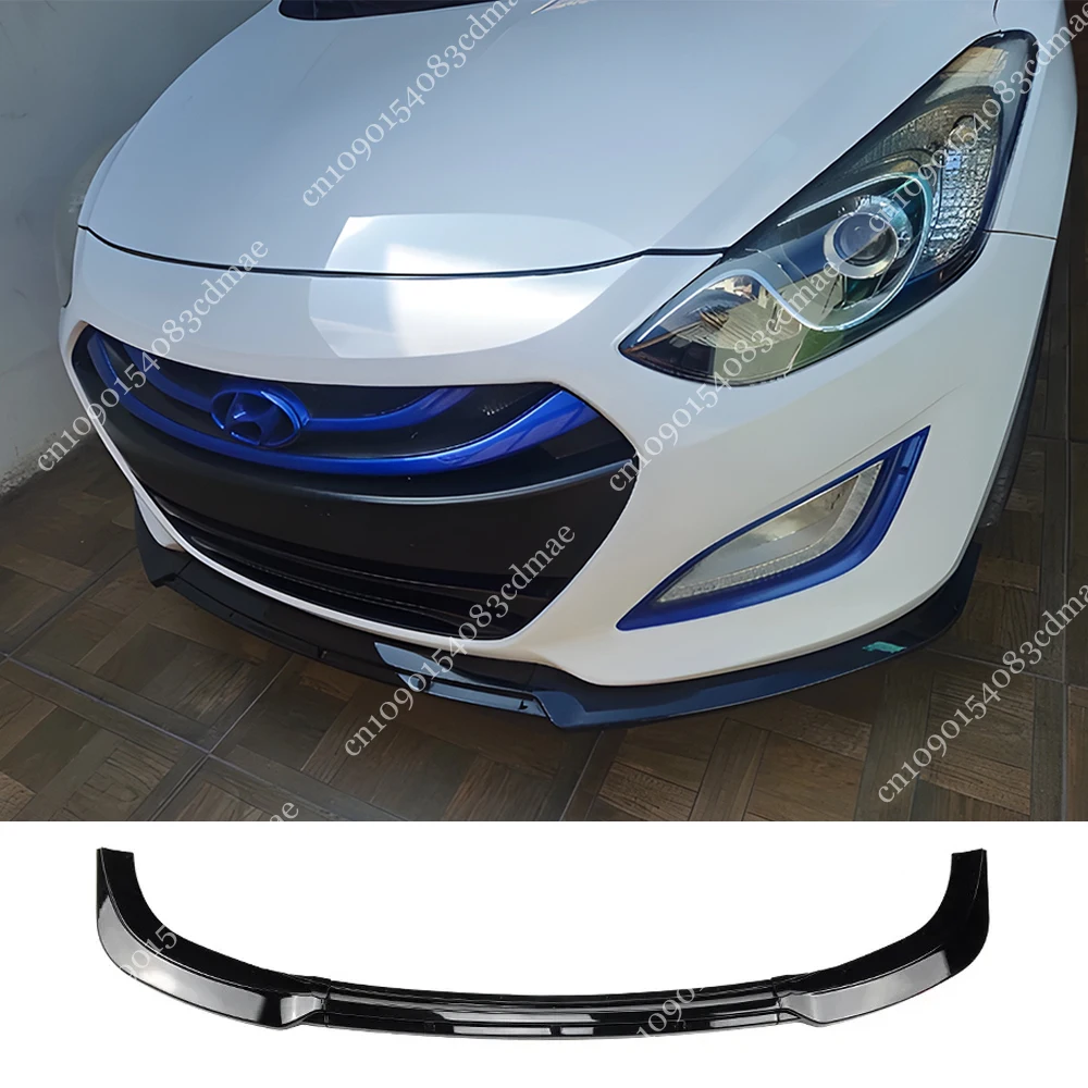 

3PCS Gloss Black Front Bumper Splitter For Hyundai i30 MK2 MK2.5 2012-2017 Front Diffuser Lip Spoiler Protector Body Kit Tuning