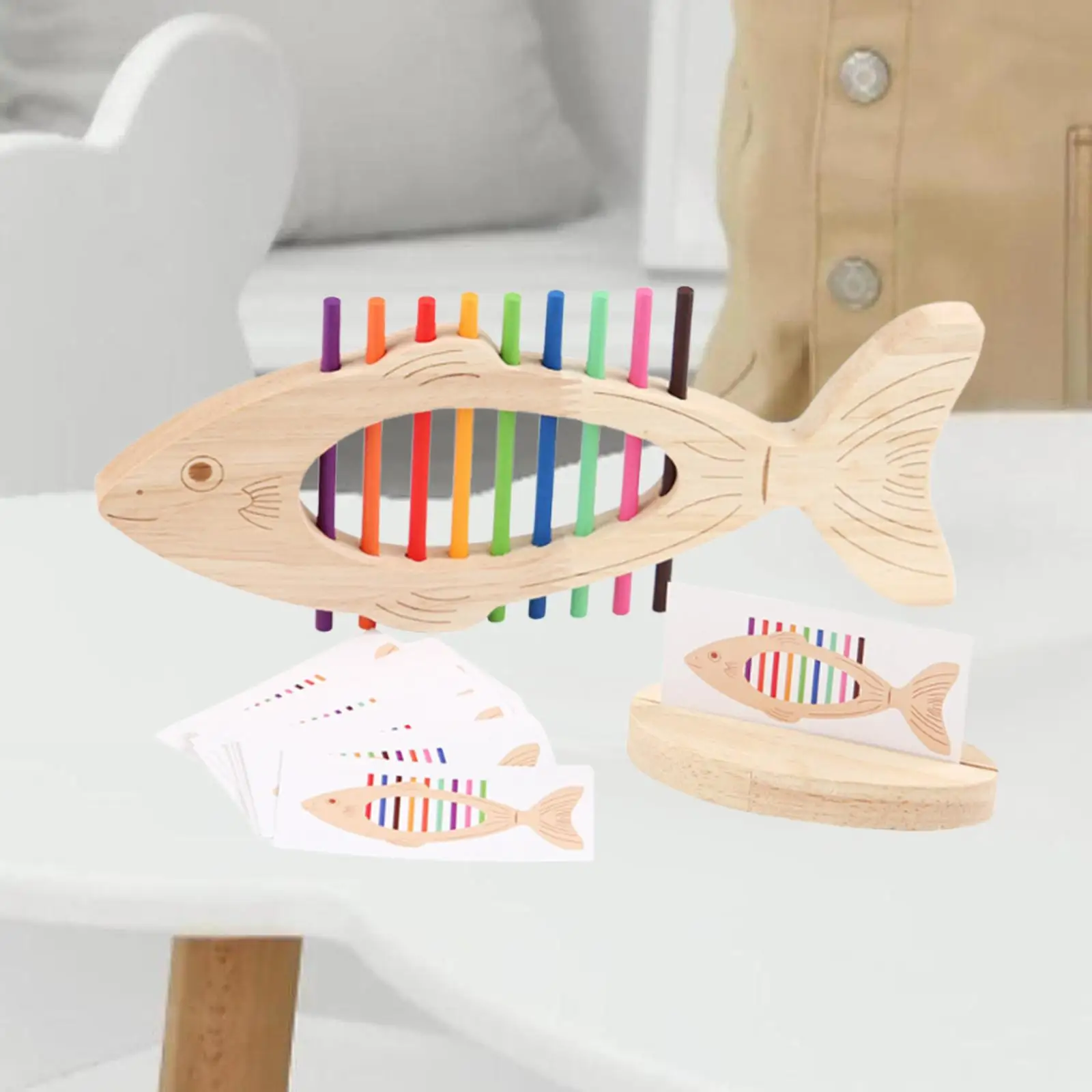 การจับคู่สีสำหรับของเล่นคัดแยกสีการเรียนรู้ไม้สำหรับเด็กก่อนวัยเรียน