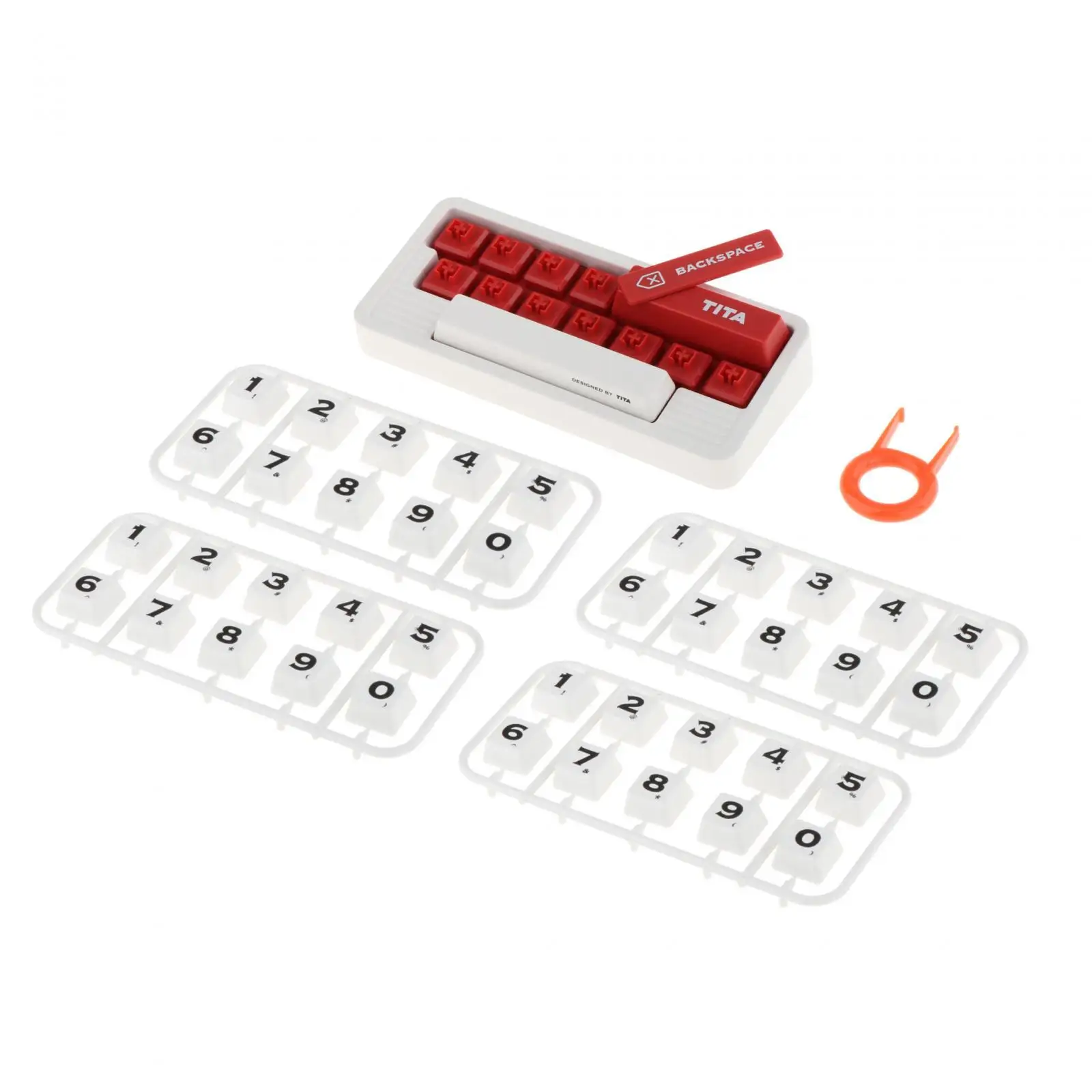 Temporary Parking Number Card Small Mechanical Keyboard Shaped 2 Segment Number Separation Hidden Moving Auto Phone Number Plate