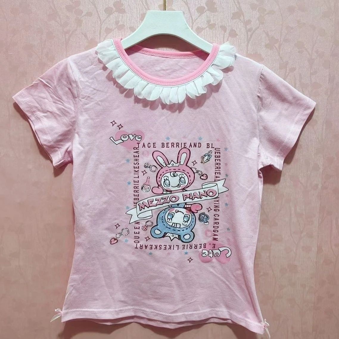 

Y2k Japanese Kawaii Cartoon Print Tops Women Harajuku Cute Slim T-shirt Aesthetic Preppy Fairy Grunge Long Sleve Tee TShirt