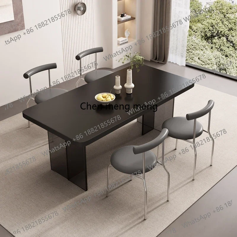 Modern Nordic Rectangle Dining Table with Storage