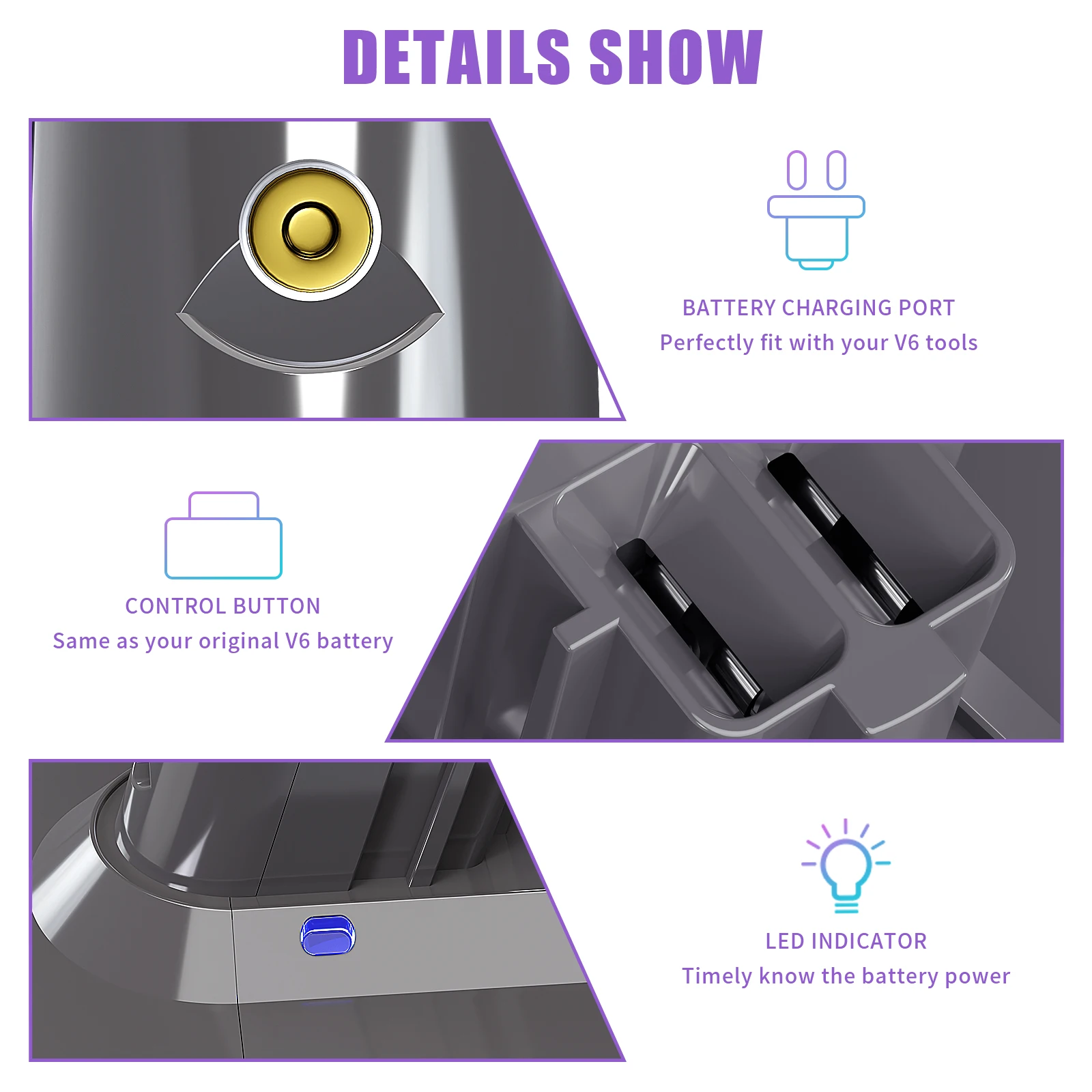 For Dyson V6 Battery Vacuum Cleaner Battery For Dyson V6 Fluffy V6 Animal SV03 SV05 SV07 SV09 DC62 DC58 DC59 DC61 DC74 DC72