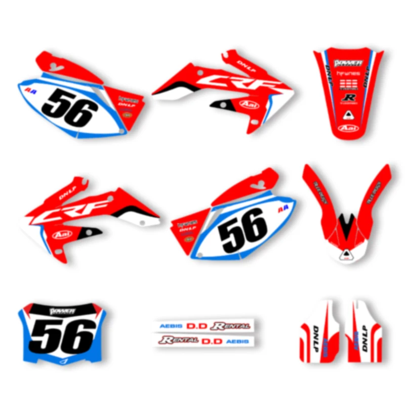 

SPACE Custom Motorcycle Graphics Background Decal for HONDA 2006 2007 CRF 08-09 CRF450 2004 2005 CRF250 Decals Stickers Kits 01