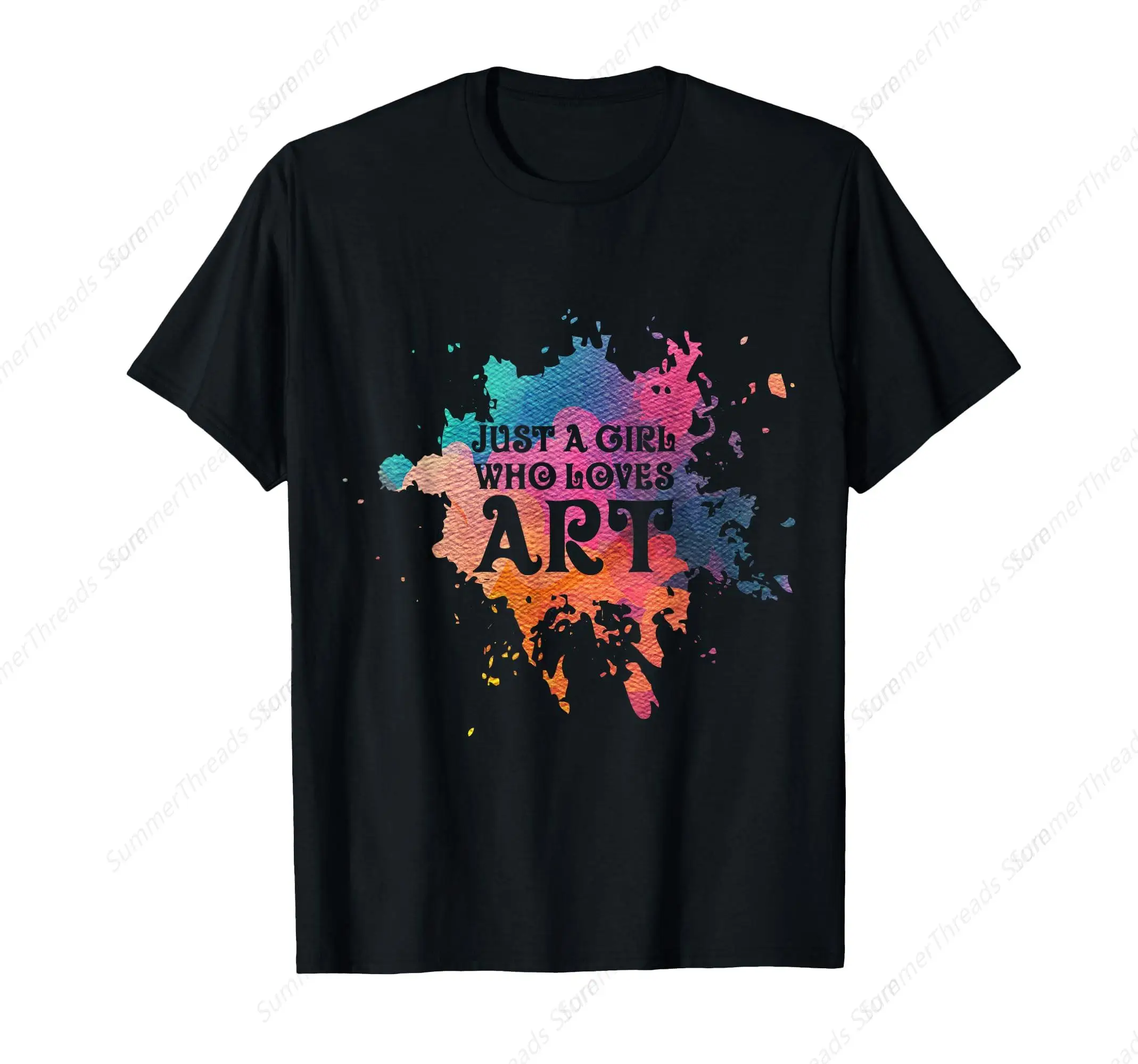 Just A Girl Who Loves Art T-Shirt - Artist Tee T-Shirt