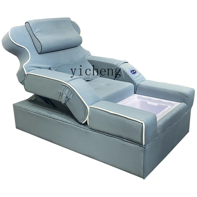 TQH Electric Press Foot Massage Bed Pedicure Sofa Reclining Chair Foot Bath Sauna Sofa with Foot Soaking Basin