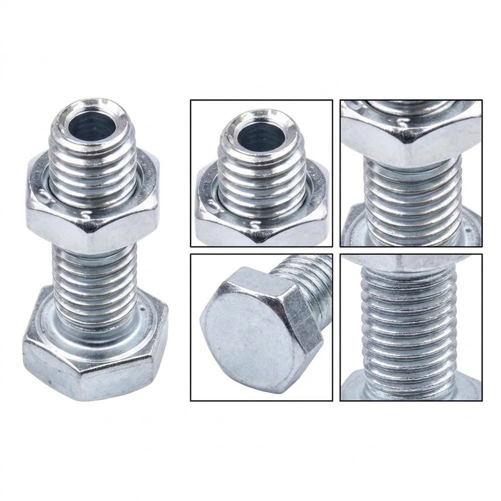 12mm Hollow Threaded Rod Terminal For Gym Cable Steel Screw Rod 10 Pack Threaded Rod Fitness Equipment Accessories
