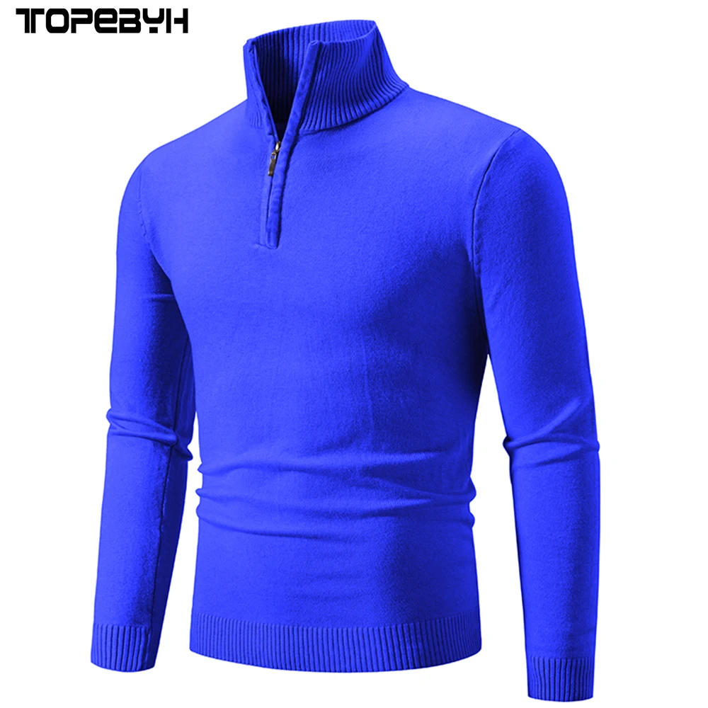 

Men's Autumn and Winter New Casual Solid Color Slim Fitting Pullover Knit Sweater Men Clothes