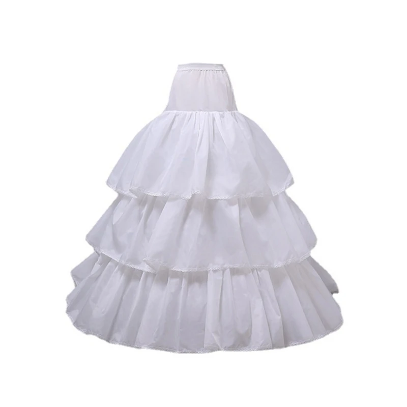 

Elegant Crinoline Underskirt White Petticoat Skirt for Bridal Gowns Wear Farthingale Underskirt Petticoat Slip Flouncing