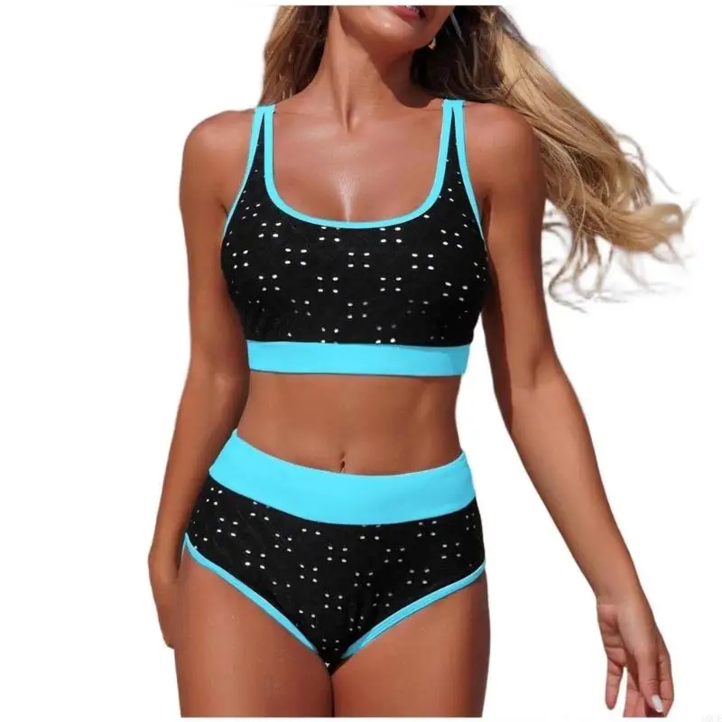 Bathing Suit for Women Elegant Beach Sports Sets with Padded High Waisted Summer Beachwear Holiday