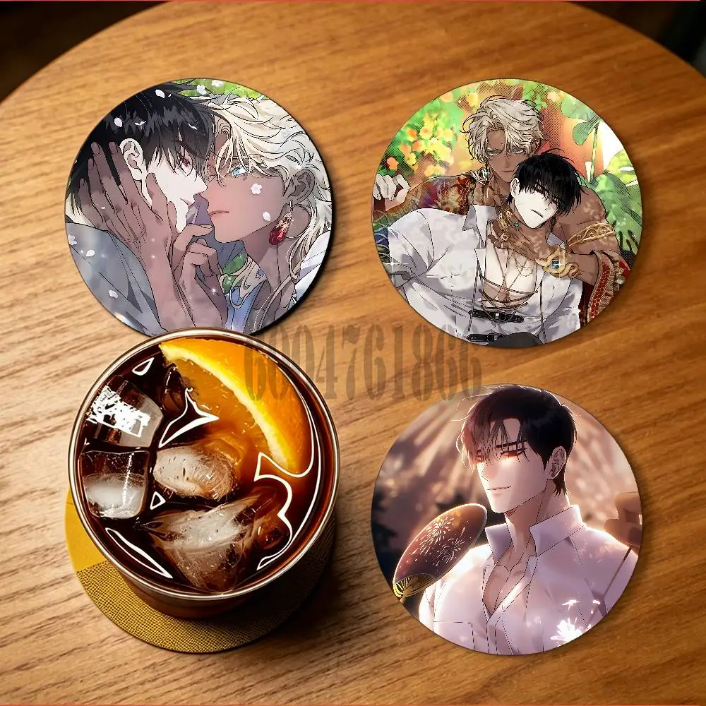 Blossoms of the White Night Heat-Resistant Pine Coasters Lightweight Sturdy for All Drinkware Easy to Clean