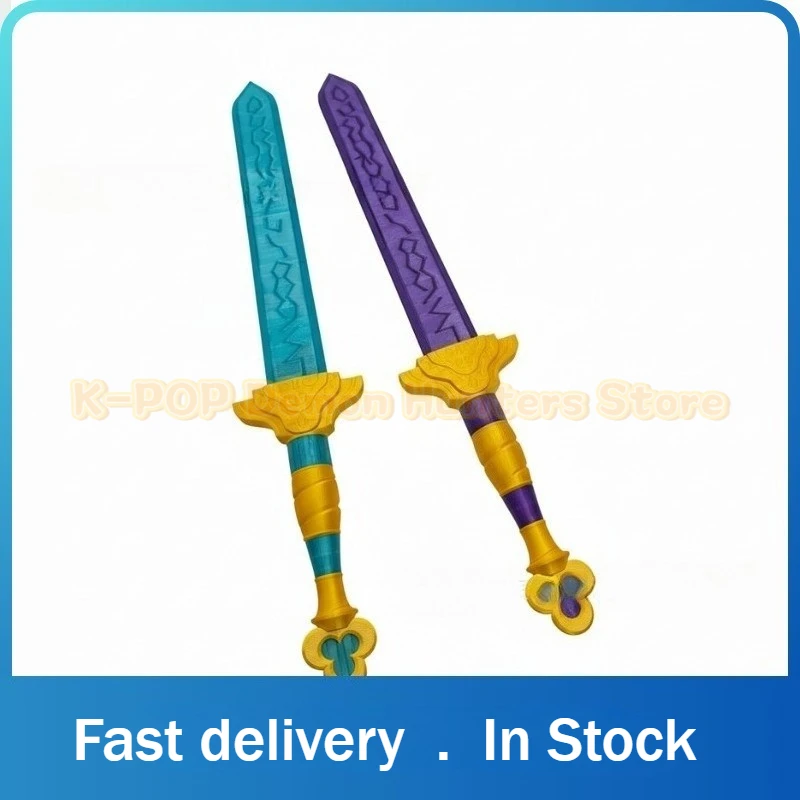 رومي السيف Kpop شيطان هنتر تأثيري حلي اكسسوارات الأسلحة الأسلحة السيف الطويل الأرجواني السيف هالوين كرنفال البدلة الدعائم