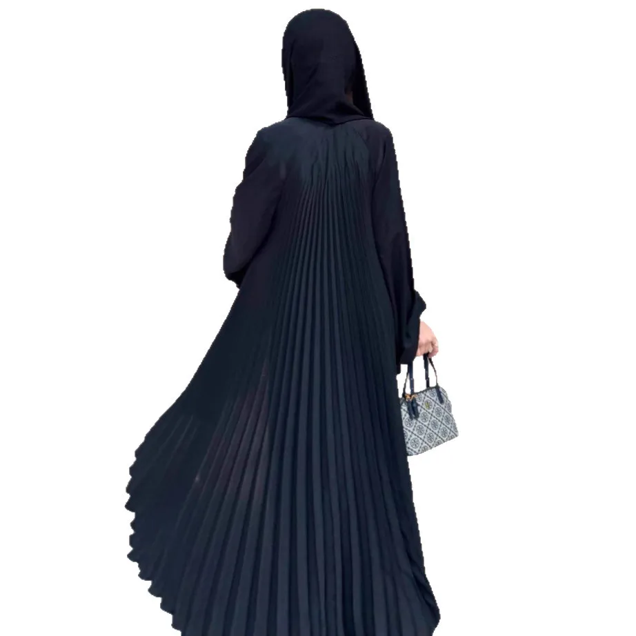 

Middle East Saudi Arabia Robe Amazon Dress New Women's Fashion Autumn and Winter Pleated Abaya Cw02483