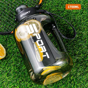 BPA Water bottle with straw lid, sports kettle, gym, camp, travel, drink bottles, large capacity, 2 L 8 Main Sales Water bottle 2 liters - №3