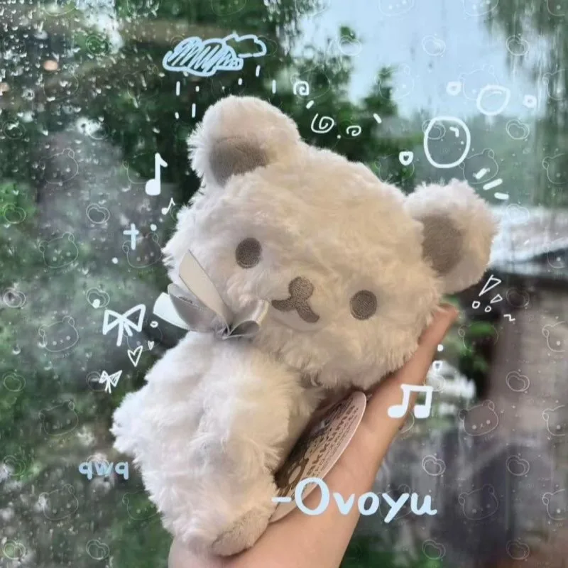 Nowa Seria Puszystych Rilakkum z Długimi Włosami Zimowy Wisiorek Super Miękki Pluszowy Kawaii Kreskówkowy Miś Słodki Pluszowy Zwierzak Dziewczęcy Uroczy Prezent