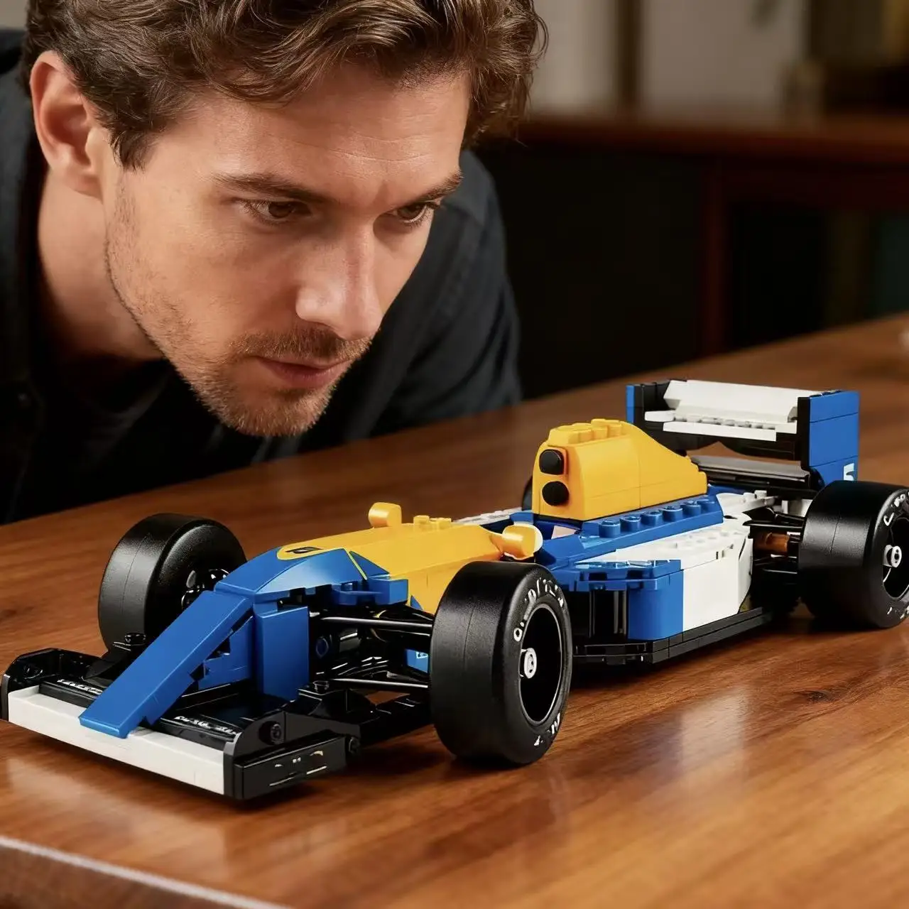 Blocs de construction de course bleus créatifs, 799 pièces, modèle de jouet en brique, ensemble de jeu éducatif pour enfants, cadeau d'anniversaire, de noël et d'halloween, 10353