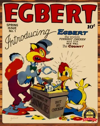 Egbert - Spring Issue Number 1 - 1946 Cover - Metal Sign